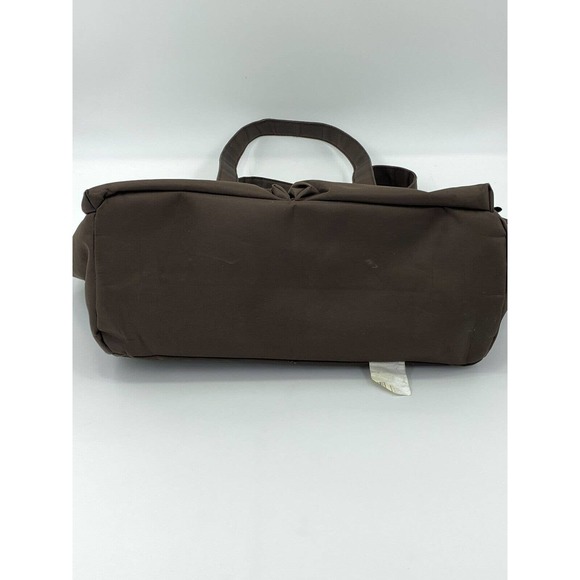 2014 Geoffrey LLC 19 Inch Diaper Bag Baby Tote Bag - Brown w/Green Stripes - Picture 8 of 9